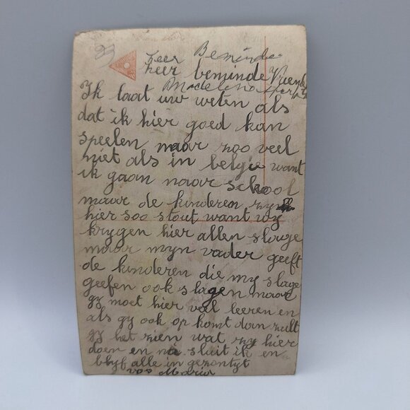 Antique Romantic Postcard Couple Scene Sepia Tone Handwritten Message Ephemera - Picture 4 of 5